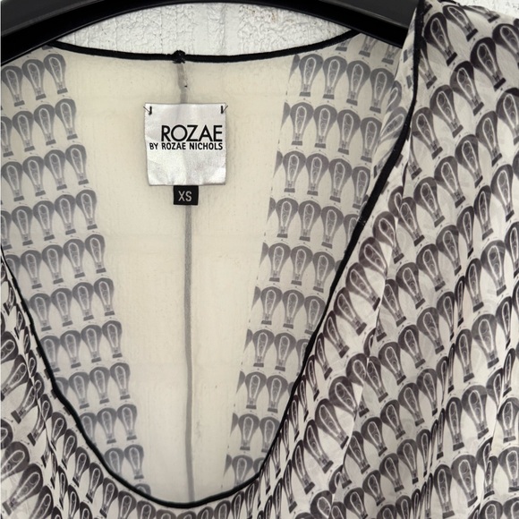 Rozae Nichols Black and White Patterned Blouse - Picture 6 of 12